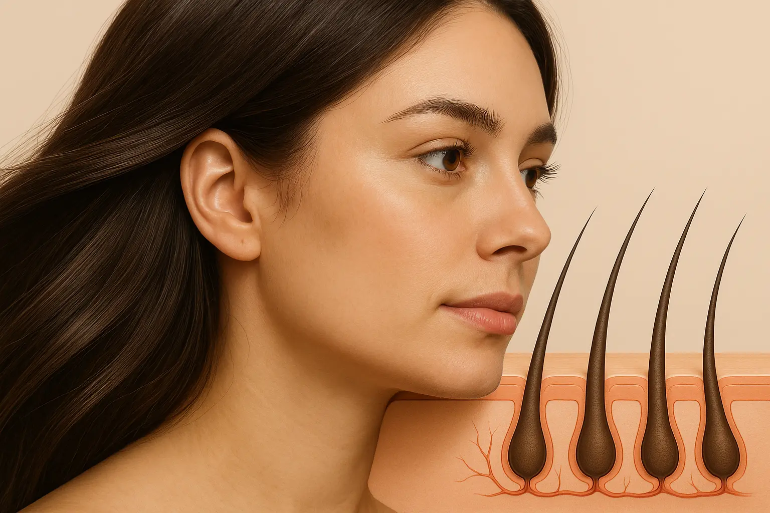 woman dealing with iron deficiency hair loss